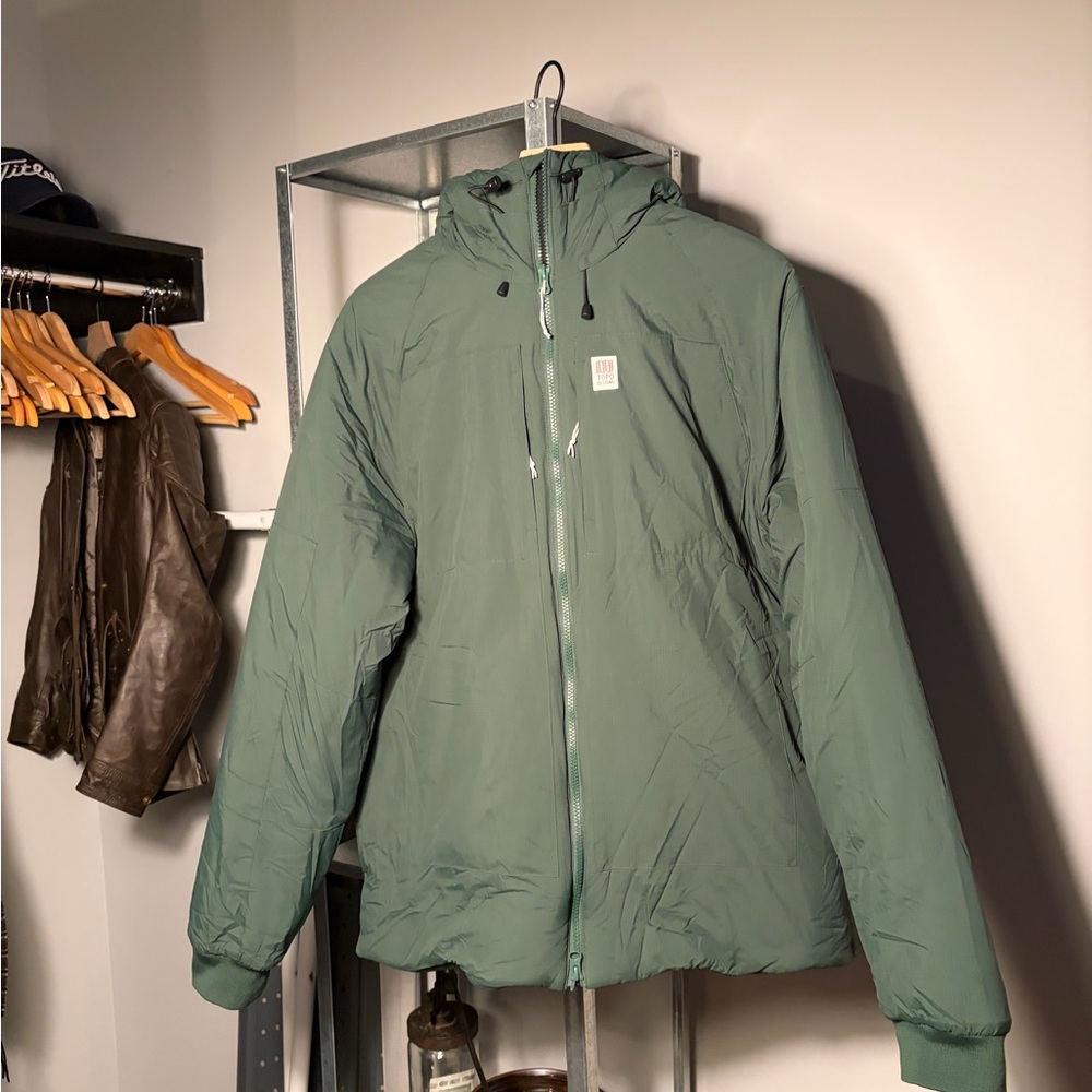 Topo Designs Green Puffer Jacket